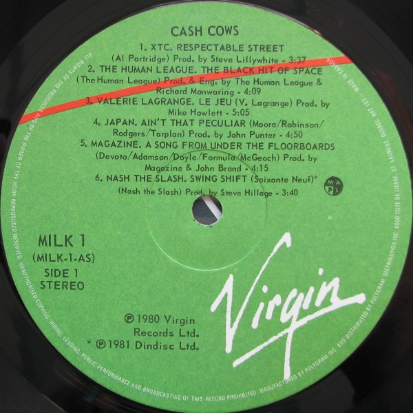 Various - Cash Cows | Virgin (MILK 1) - 2 Various - Cash Cows | Virgin (MILK 1) - 2