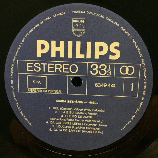 Maria Bethânia - Mel | Philips (6349.441) - 3