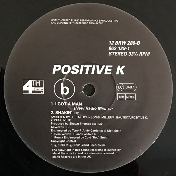 Positive K - I Got A Man | 4th & Broadway (12 BRW 280) - 4
