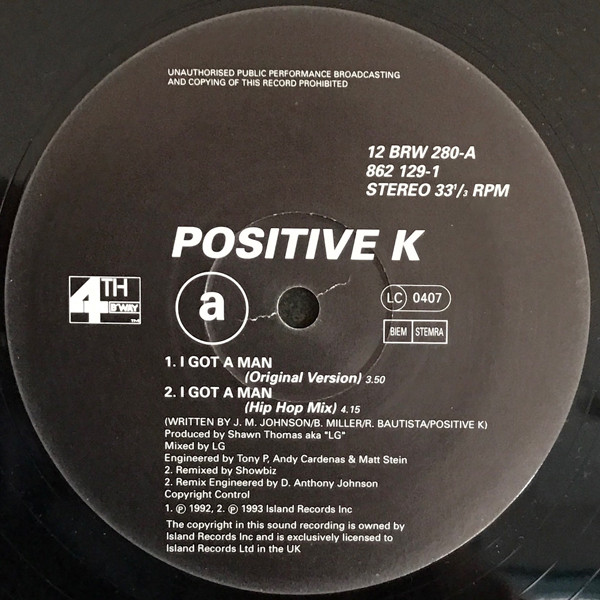 Positive K - I Got A Man | 4th & Broadway (12 BRW 280) - 3
