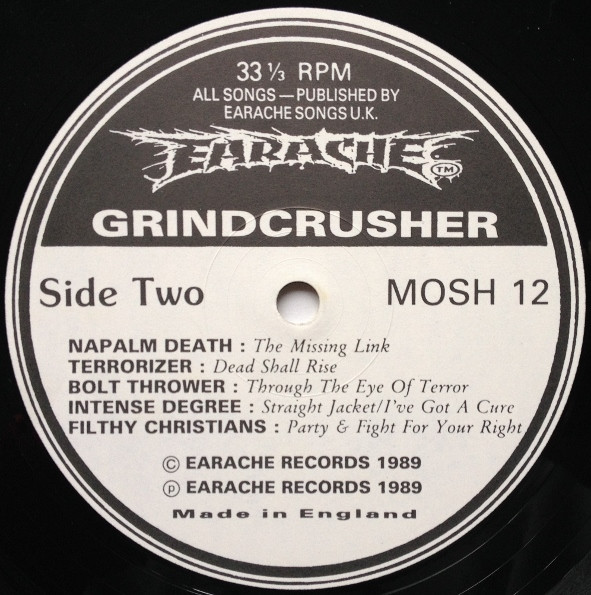 Various - Grindcrusher - The Earache Sampler [Vinyl] | Earache (MOSH 12) - 4
