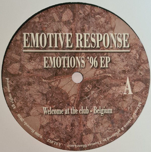 Emotive Response - Emotions '96 EP | 9300 Records (AAL012) - main Emotive Response - Emotions '96 EP | 9300 Records (AAL012) - main