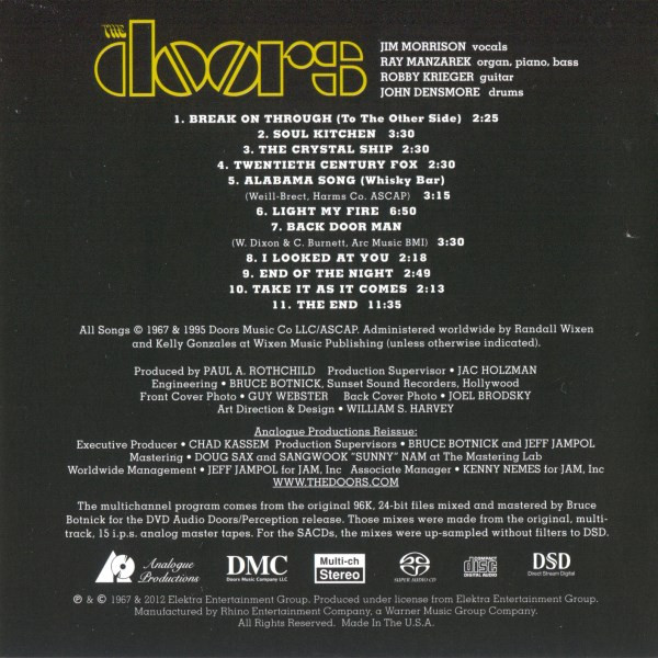The Doors - The Doors | Analogue Productions (CAPP 74007 SA) - 2