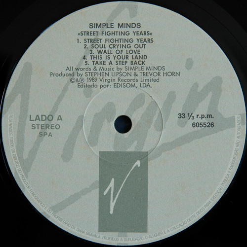 Simple Minds - Street Fighting Years | Edisom, Lda. (605526) - 2
