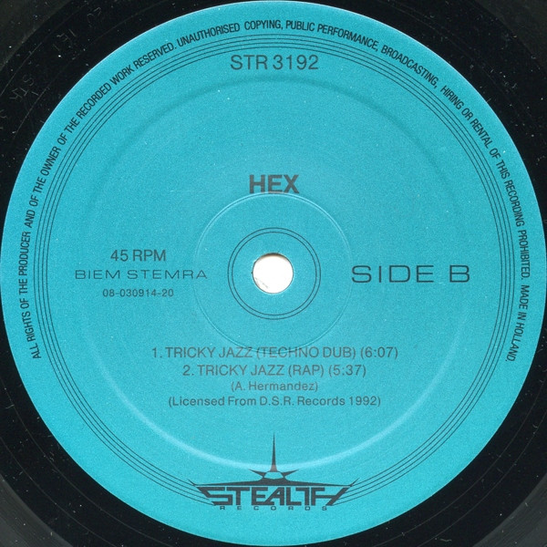 Hex - Tricky Jazz | Stealth Records (STR 3192) - 4 Hex - Tricky Jazz | Stealth Records (STR 3192) - 4