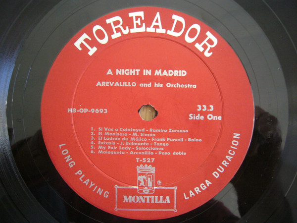 Salvador Arevalillo , Arevalillo Y Su Orquesta - A Night In Madrid | Toreador (T-527) - 3 Salvador Arevalillo , Arevalillo Y Su Orquesta - A Night In Madrid | Toreador (T-527) - 3