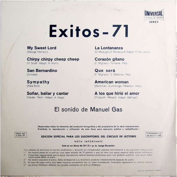 Manuel Gas - Exitos - 71 | Pergola (32623) - 2