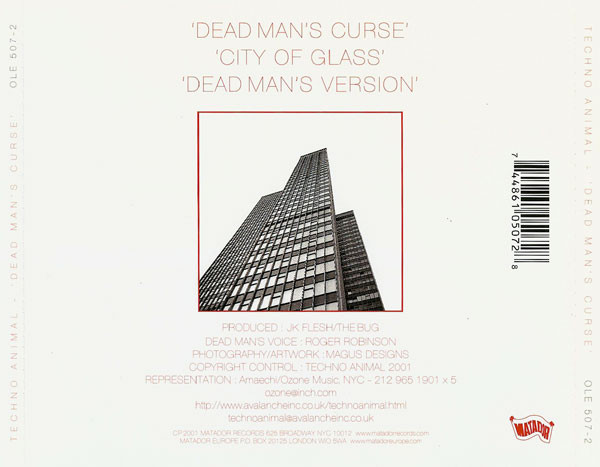 Techno Animal - Dead Man's Curse | Matador (OLE 507-2) - 2
