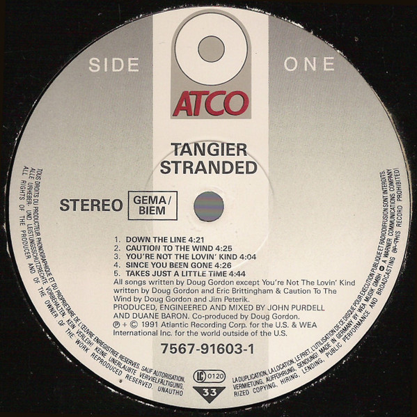 Tangier - Stranded | ATCO Records (7567-91603-1) - 3 Tangier - Stranded | ATCO Records (7567-91603-1) - 3