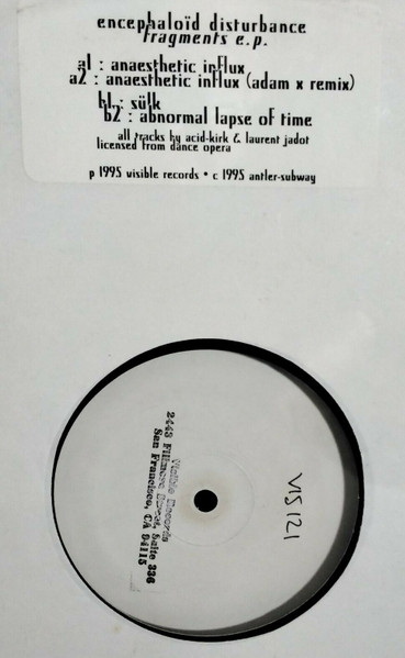 Encephaloïd Disturbance - Fragments EP | Visible Records (VIS-121) - 2 Encephaloïd Disturbance - Fragments EP | Visible Records (VIS-121) - 2
