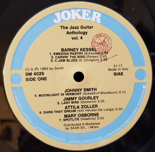 Various - The Jazz Guitar Anthology Vol. 4 | Joker (SM 4026) - 3 Various - The Jazz Guitar Anthology Vol. 4 | Joker (SM 4026) - 3