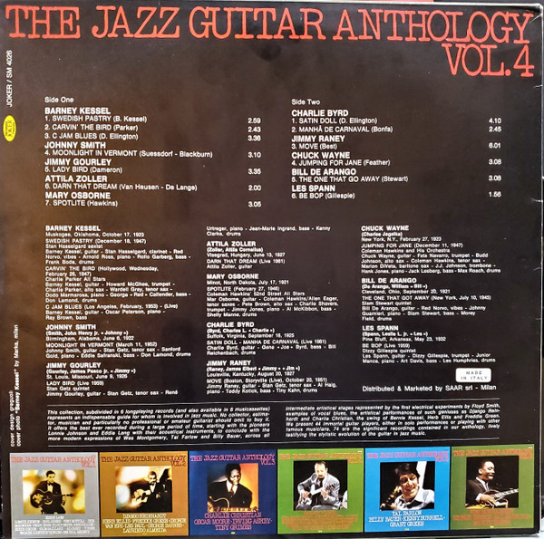 Various - The Jazz Guitar Anthology Vol. 4 | Joker (SM 4026) - 2 Various - The Jazz Guitar Anthology Vol. 4 | Joker (SM 4026) - 2