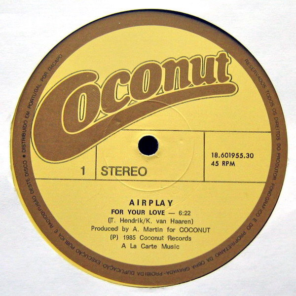 Airplay - For Your Love | Coconut (18.601 955.30) - 3