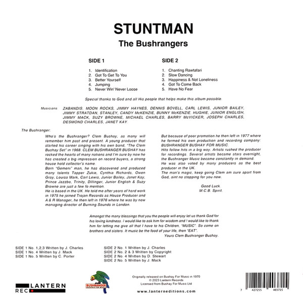 Bushrangers - Stuntman | Lantern Rec. (LANR031) - 2 Bushrangers - Stuntman | Lantern Rec. (LANR031) - 2