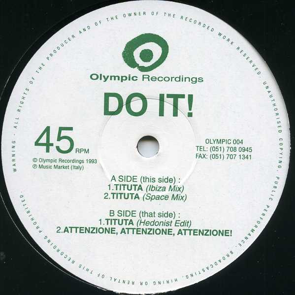 Do It! - Tituta | Olympic Recordings (OLYMPIC 004) - main