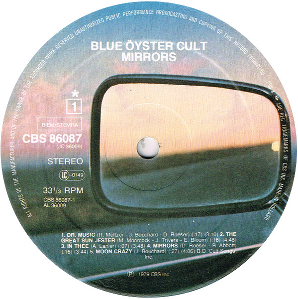 Blue Öyster Cult - Mirrors | CBS (CBS 86087) - 3
