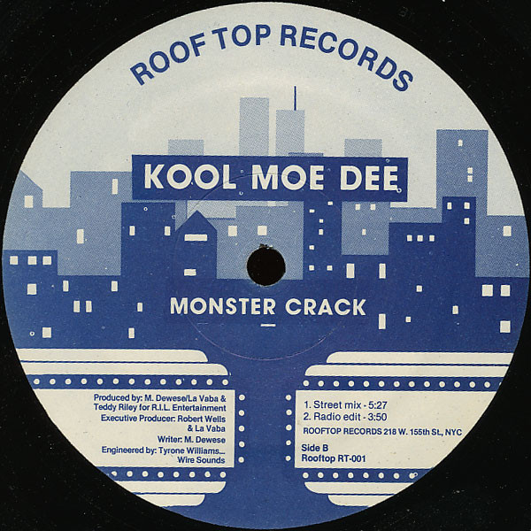 Kool Moe Dee - Go See The Doctor / Monster Crack | Rooftop Records (RT-001) - 2 Kool Moe Dee - Go See The Doctor / Monster Crack | Rooftop Records (RT-001) - 2