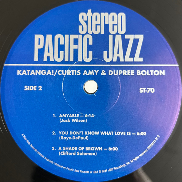 Curtis Amy & Dupree Bolton - Katanga! | Pacific Jazz (B0032877-01) - 4