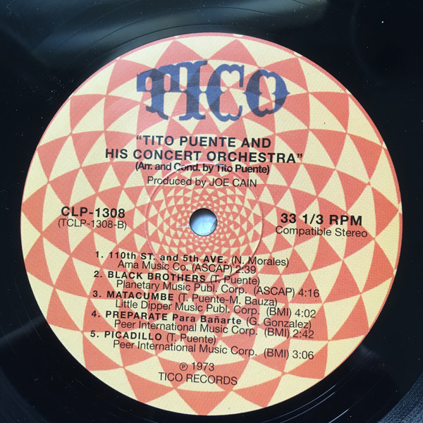 Tito Puente & His Concert Orchestra - Tito Puente And His Concert Orchestra | Tico Records (TICO 1308) - 4