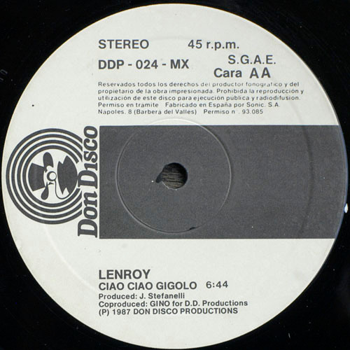 Lenroy - Ciao Ciao Gigolo | Don Disco (DDP 024 MX) - 4