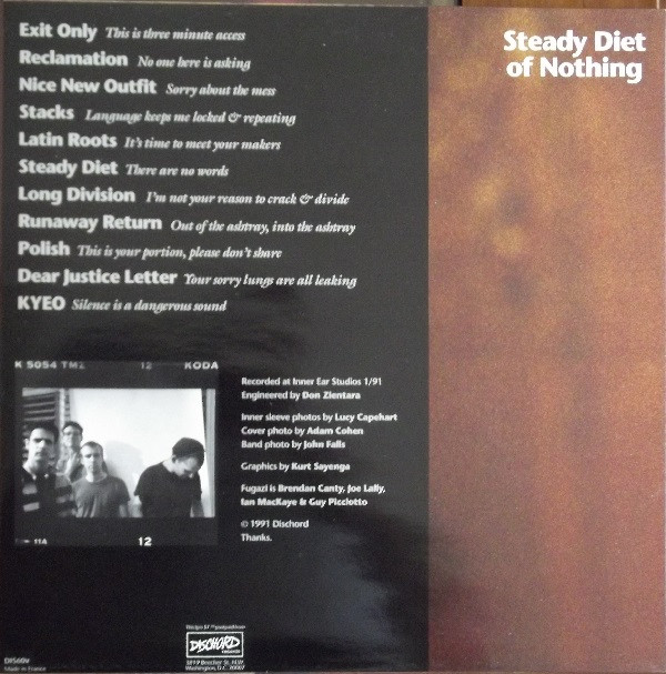Fugazi - Steady Diet Of Nothing | Dischord Records (DIS 60v) - 2