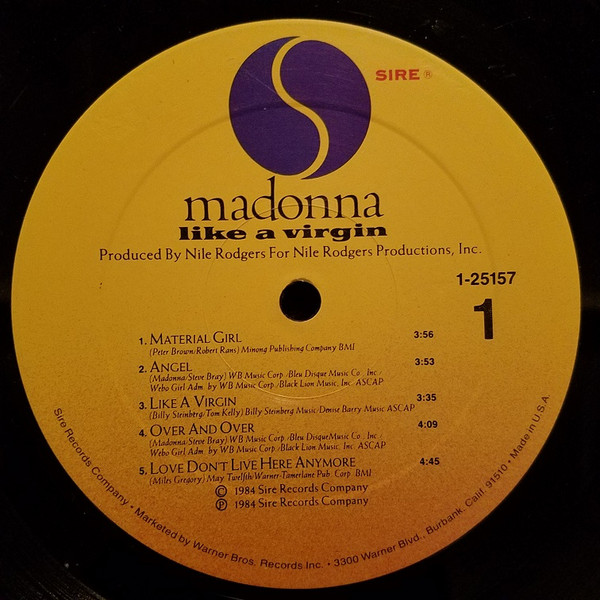 Madonna - Like A Virgin | Sire (9 25157-1) - 3