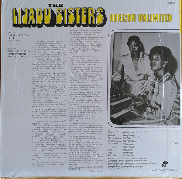 Lijadu Sisters - Horizon Unlimited | Numero Group (NUM653)