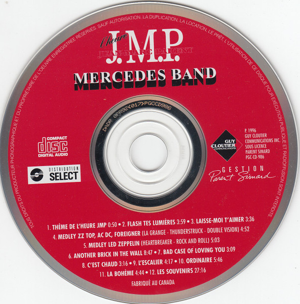 Jean-Marc Parent - L'Heure J.M.P. Vol. 1 [CD] | Guy Cloutier Communications (PGC-CD-986) - 3