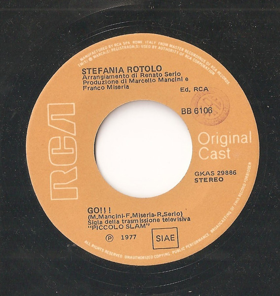 Stefania Rotolo - Go!!! | RCA (BB 6106) - 3