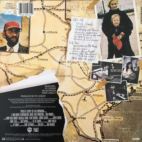 Ry Cooder - Paris, Texas - Original Motion Picture Soundtrack | Warner Bros. Records (1591221) - 2