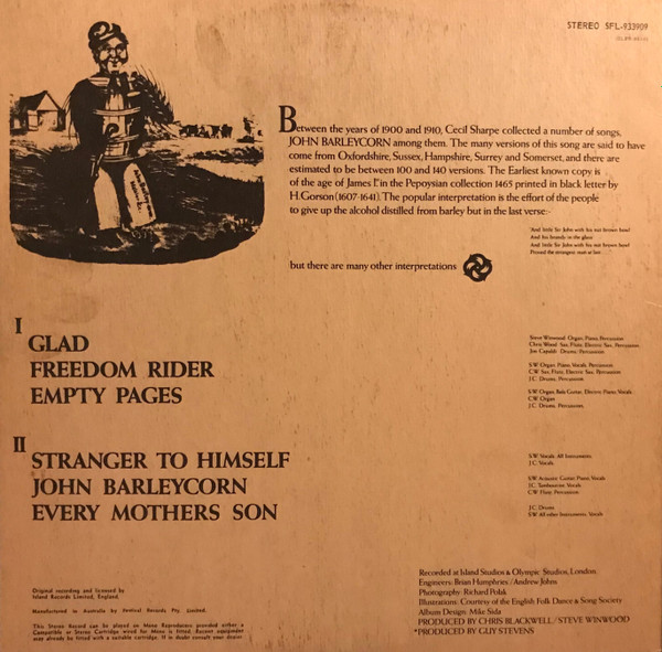 Traffic - John Barleycorn Must Die | Island Records (SFL-933909) - 2