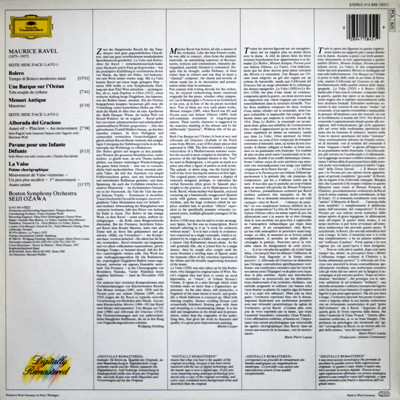 Maurice Ravel , Boston Symphony Orchestra , Seiji Ozawa - Bolero - Pavane Pour Une Infante Défunte - Alborada Del Gracioso - La Valse - Une Barque Sur L'Océan - Menuet Antique | Deutsche Grammophon (415 845-1) - 2 Maurice Ravel , Boston Symphony Orchestra , Seiji Ozawa - Bolero - Pavane Pour Une Infante Défunte - Alborada Del Gracioso - La Valse - Une Barque Sur L'Océan - Menuet Antique | Deutsche Grammophon (415 845-1) - 2