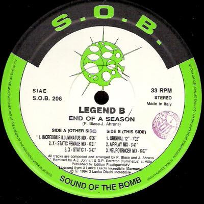 Legend B - End Of A Season | S.O.B. (Sound Of The Bomb) (S.O.B. 206) - 2