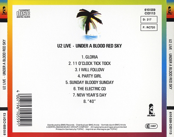 U2 - Under A Blood Red Sky (Live) | Island Records (610 559) - 2 U2 - Under A Blood Red Sky (Live) | Island Records (610 559) - 2