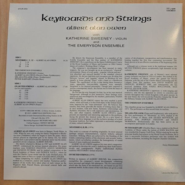 Albert Alan Owen - Keyboards And Strings | Libreville Records (LVLP-2311) - 2