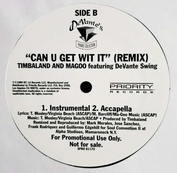 Timbaland & Magoo featuring DeVante Swing - Can U Get Wit It (Remix) | Devante's Private Collection (SPRO 81170) - 2 Timbaland & Magoo featuring DeVante Swing - Can U Get Wit It (Remix) | Devante's Private Collection (SPRO 81170) - 2