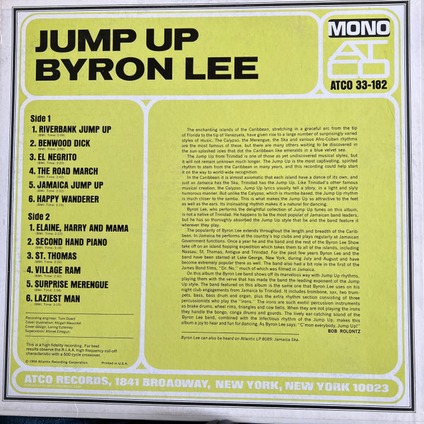 Byron Lee - Jump Up | ATCO Records (33-182) - 2 Byron Lee - Jump Up | ATCO Records (33-182) - 2