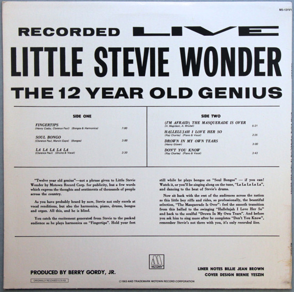 Stevie Wonder - The 12 Year Old Genius: Recorded Live | Motown (M5-131V1) - 2