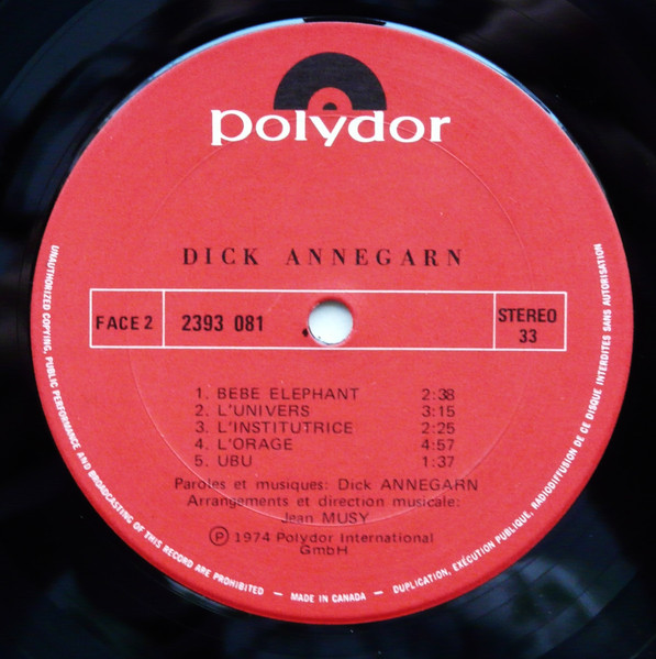 Dick Annegarn - Dick Annegarn | Polydor (2393 081) - 4