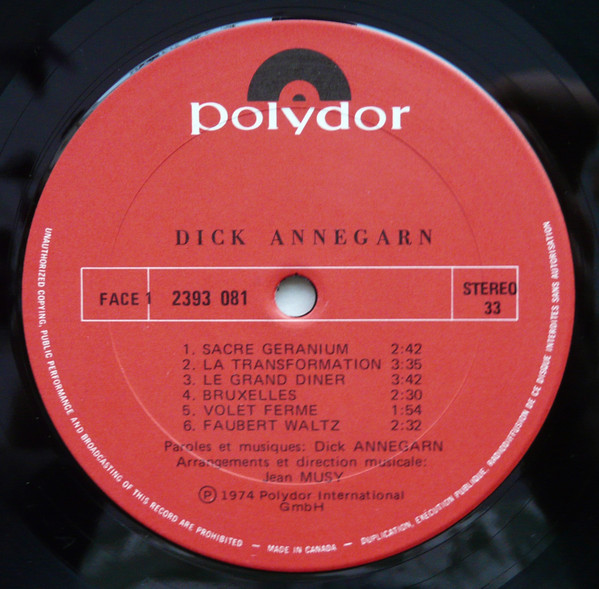 Dick Annegarn - Dick Annegarn | Polydor (2393 081) - 3