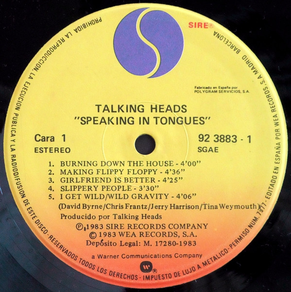 Talking Heads - Speaking In Tongues | Sire (92 3883 - 1) - 4