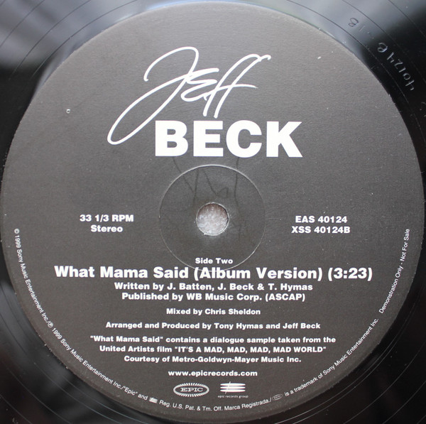 Jeff Beck - What Mama Said (Remix) | Epic (EAS 40124) - 2