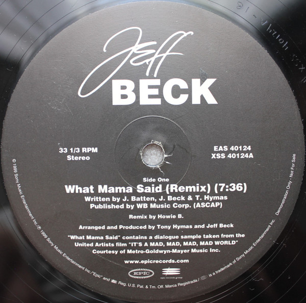Jeff Beck - What Mama Said (Remix) | Epic (EAS 40124) - main