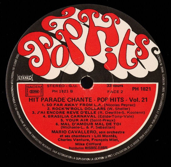 Mario Cavallero Et Son Orchestre - Hit Parade Chante - Pop Hits - Vol. 21 | Pop Hits (30 PH 1821) - 4