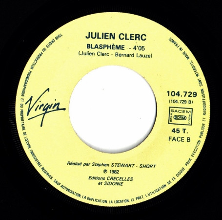 Julien Clerc - Lili Voulait Aller Danser | Virgin (104 729) - 3