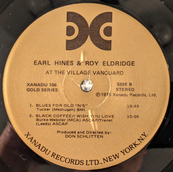 Earl Hines & Roy Eldridge - At The Village Vanguard | Xanadu Records (Xanadu 106) - 4