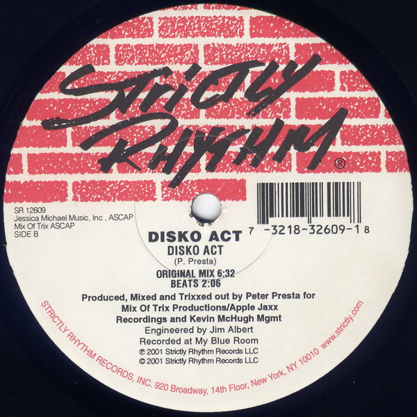 Peter Presta - Disko Act | Strictly Rhythm (SR 12609) - 2