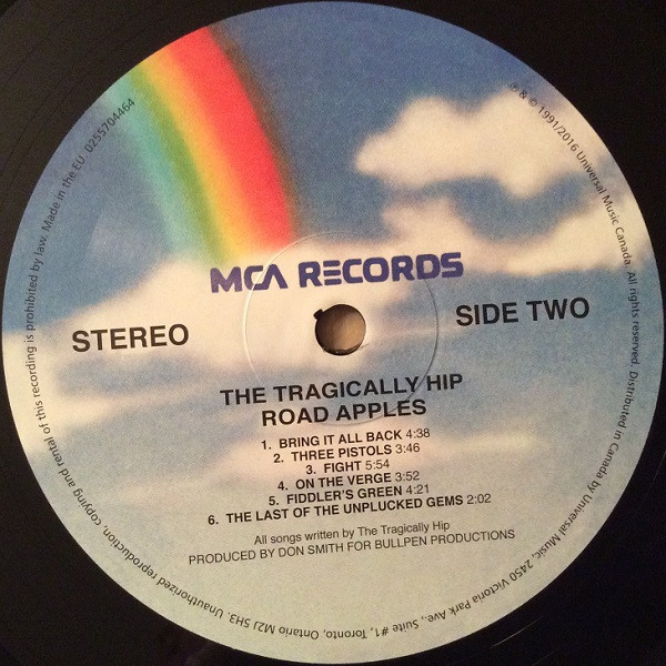 The Tragically Hip - Road Apples | MCA Records (0255704464) - 3 The Tragically Hip - Road Apples | MCA Records (0255704464) - 3