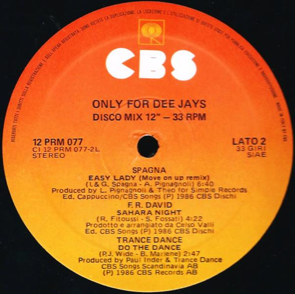 Various - Only For Dee Jays | CBS (12 PRM 077) - 3 Various - Only For Dee Jays | CBS (12 PRM 077) - 3