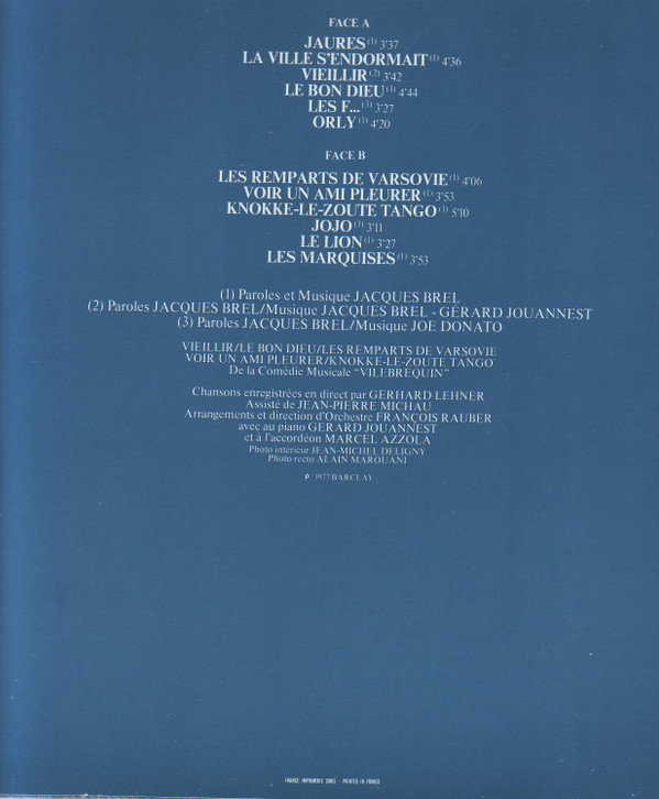 Jacques Brel - Brel | Barclay (96 010) - 3